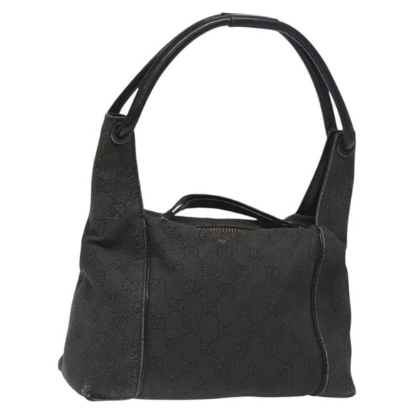 GUCCI GG Canvas Shoulder Bag Black 101333 Auth - Picture 1 of 15
